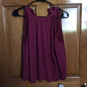 Maroon long sleeve blouse